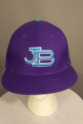 purple flat brim hat